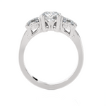 2 ctw Round with Princess Cut Three Stone Lab Grown Diamond Ring