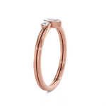 1/3 ctw Pear-Shaped with Round Three Stone Lab Grown Diamond Ring