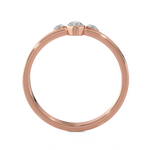 1/3 ctw Pear-Shaped with Round Three Stone Lab Grown Diamond Ring