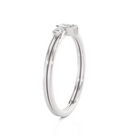 1/3 ctw Pear-Shaped with Round Three Stone Lab Grown Diamond Ring