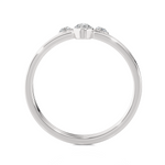 1/3 ctw Pear-Shaped with Round Three Stone Lab Grown Diamond Ring
