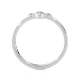 1/3 ctw Pear-Shaped with Round Three Stone Lab Grown Diamond Ring