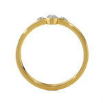 1/3 ctw Pear-Shaped with Round Three Stone Lab Grown Diamond Ring