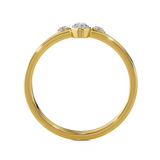 1/3 ctw Pear-Shaped with Round Three Stone Lab Grown Diamond Ring