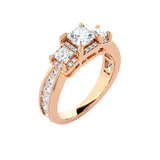 1 1/2 ctw Princess-Cut Three Stone Lab Grown Diamond Ring