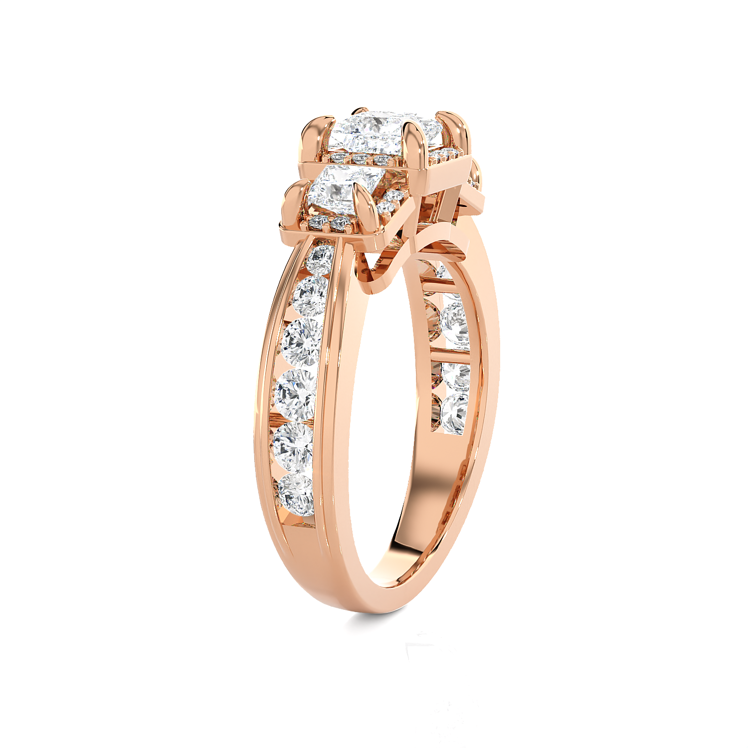 1 1/2 ctw Princess-Cut Three Stone Lab Grown Diamond Ring