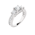 1 1/2 ctw Princess-Cut Three Stone Lab Grown Diamond Ring