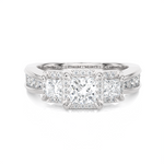 1 1/2 ctw Princess-Cut Three Stone Lab Grown Diamond Ring