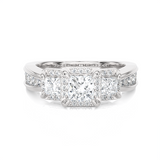 1 1/2 ctw Princess-Cut Three Stone Lab Grown Diamond Ring