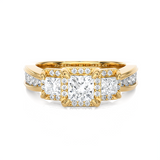 1 1/2 ctw Princess-Cut Three Stone Lab Grown Diamond Ring