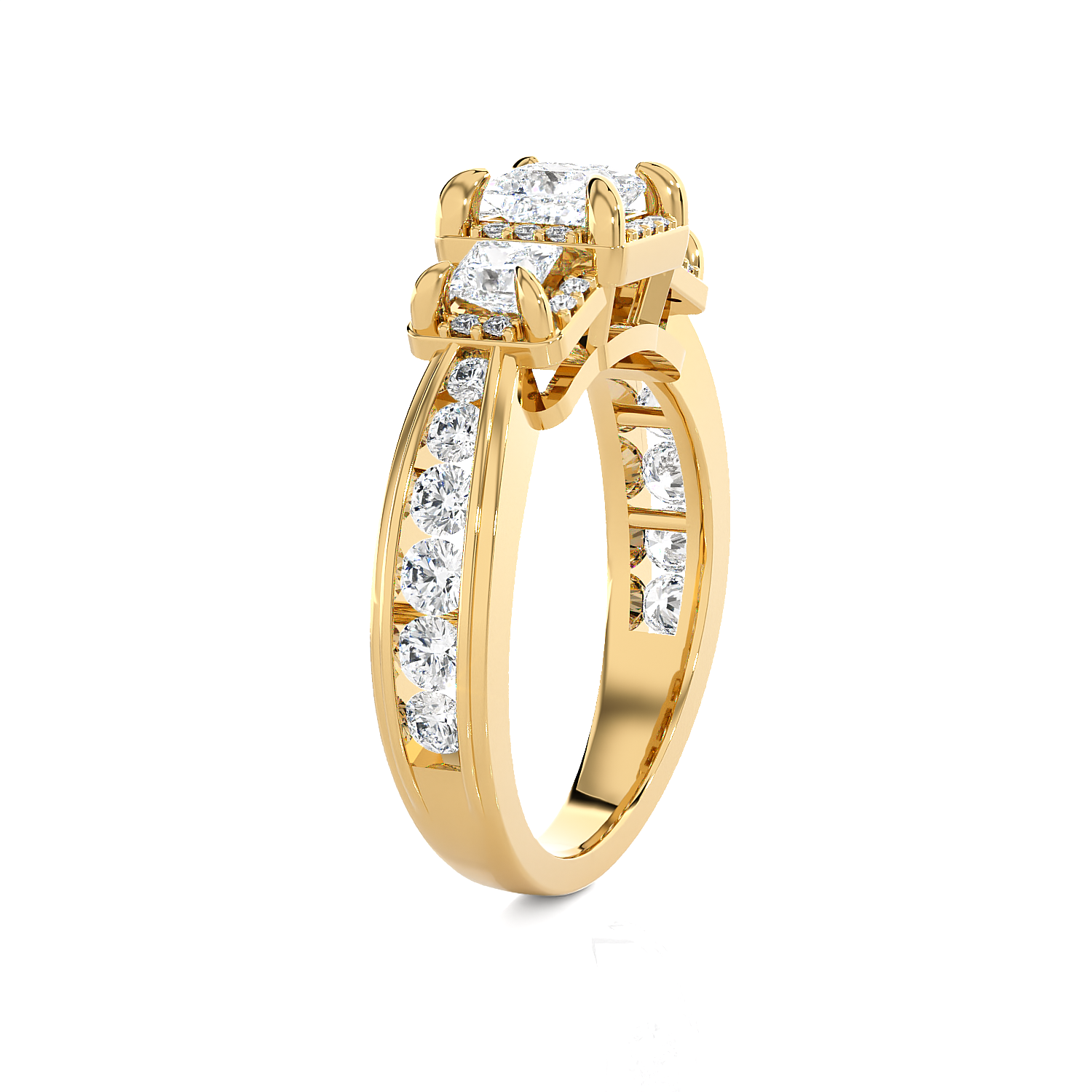 1 1/2 ctw Princess-Cut Three Stone Lab Grown Diamond Ring