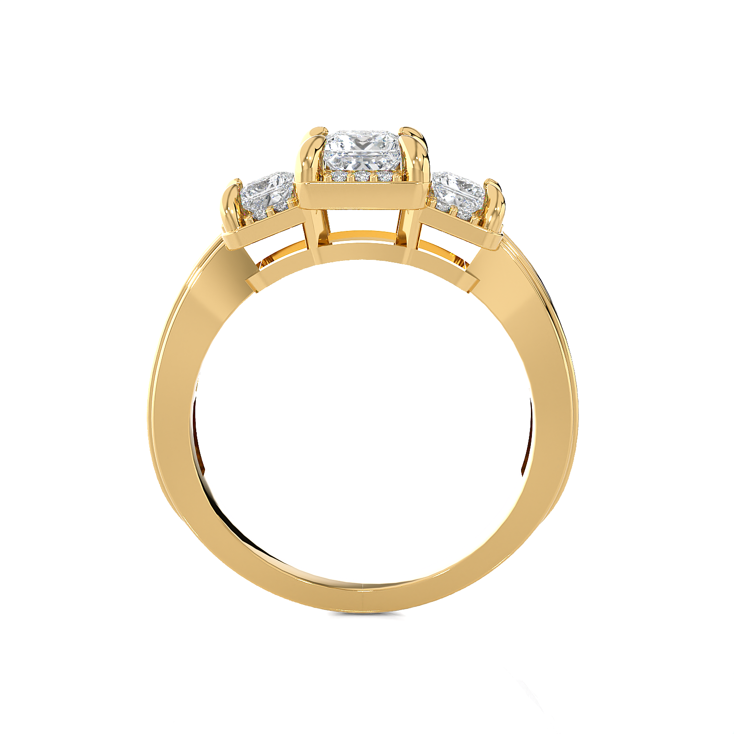 1 1/2 ctw Princess-Cut Three Stone Lab Grown Diamond Ring