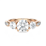 1 5/8 ctw Round Three Stone Lab Grown Diamond Ring
