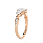 1 5/8 ctw Round Three Stone Lab Grown Diamond Ring