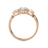 1 5/8 ctw Round Three Stone Lab Grown Diamond Ring