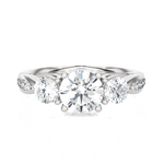 1 5/8 ctw Round Three Stone Lab Grown Diamond Ring