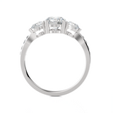 1 5/8 ctw Round Three Stone Lab Grown Diamond Ring