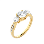 1 5/8 ctw Round Three Stone Lab Grown Diamond Ring