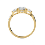 1 5/8 ctw Round Three Stone Lab Grown Diamond Ring