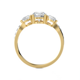 1 5/8 ctw Round Three Stone Lab Grown Diamond Ring