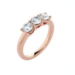 1 ctw Round Three Stone Lab Grown Diamond Ring