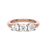 1 ctw Round Three Stone Lab Grown Diamond Ring