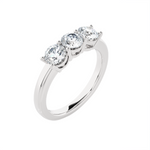 1 ctw Round Three Stone Lab Grown Diamond Ring