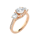 2 ctw Round Three Stone Lab Grown Diamond Ring