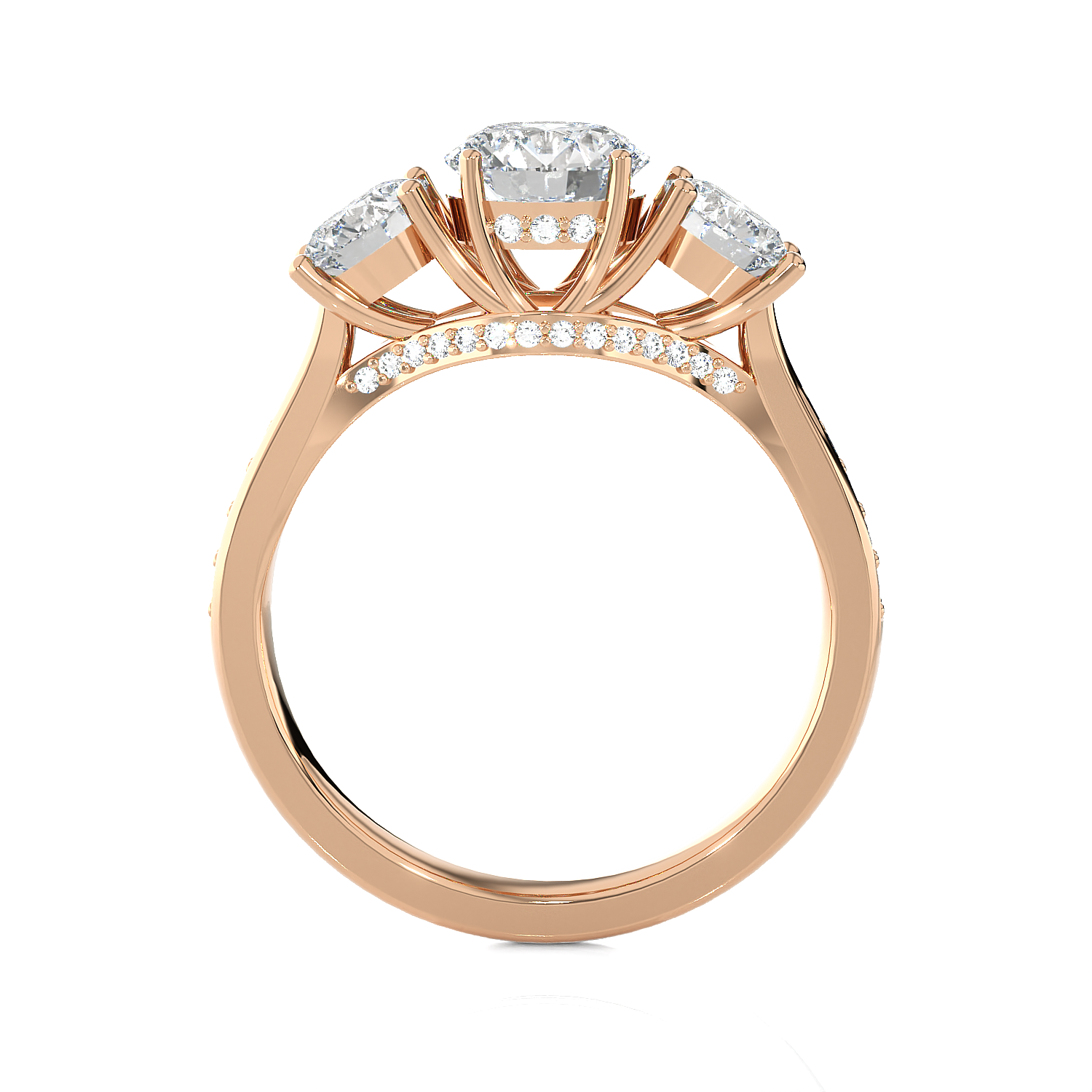 2 ctw Round Three Stone Lab Grown Diamond Ring