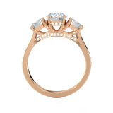 2 ctw Round Three Stone Lab Grown Diamond Ring