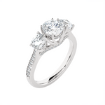 2 ctw Round Three Stone Lab Grown Diamond Ring