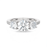 2 ctw Round Three Stone Lab Grown Diamond Ring