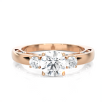 1 ctw Round Three Stone Lab Grown Diamond Ring