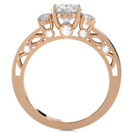 1 ctw Round Three Stone Lab Grown Diamond Ring