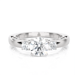 1 ctw Round Three Stone Lab Grown Diamond Ring