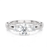 1 ctw Round Three Stone Lab Grown Diamond Ring