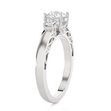 1 ctw Round Three Stone Lab Grown Diamond Ring