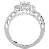 1 ctw Round Three Stone Lab Grown Diamond Ring