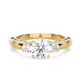 1 ctw Round Three Stone Lab Grown Diamond Ring