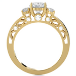 1 ctw Round Three Stone Lab Grown Diamond Ring
