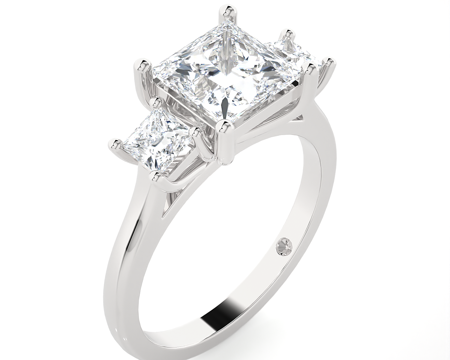 2 1/3 ctw Princess-Cut Three Stone Lab Grown Diamond Ring