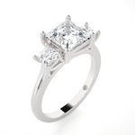 2 1/3 ctw Princess-Cut Three Stone Lab Grown Diamond Ring