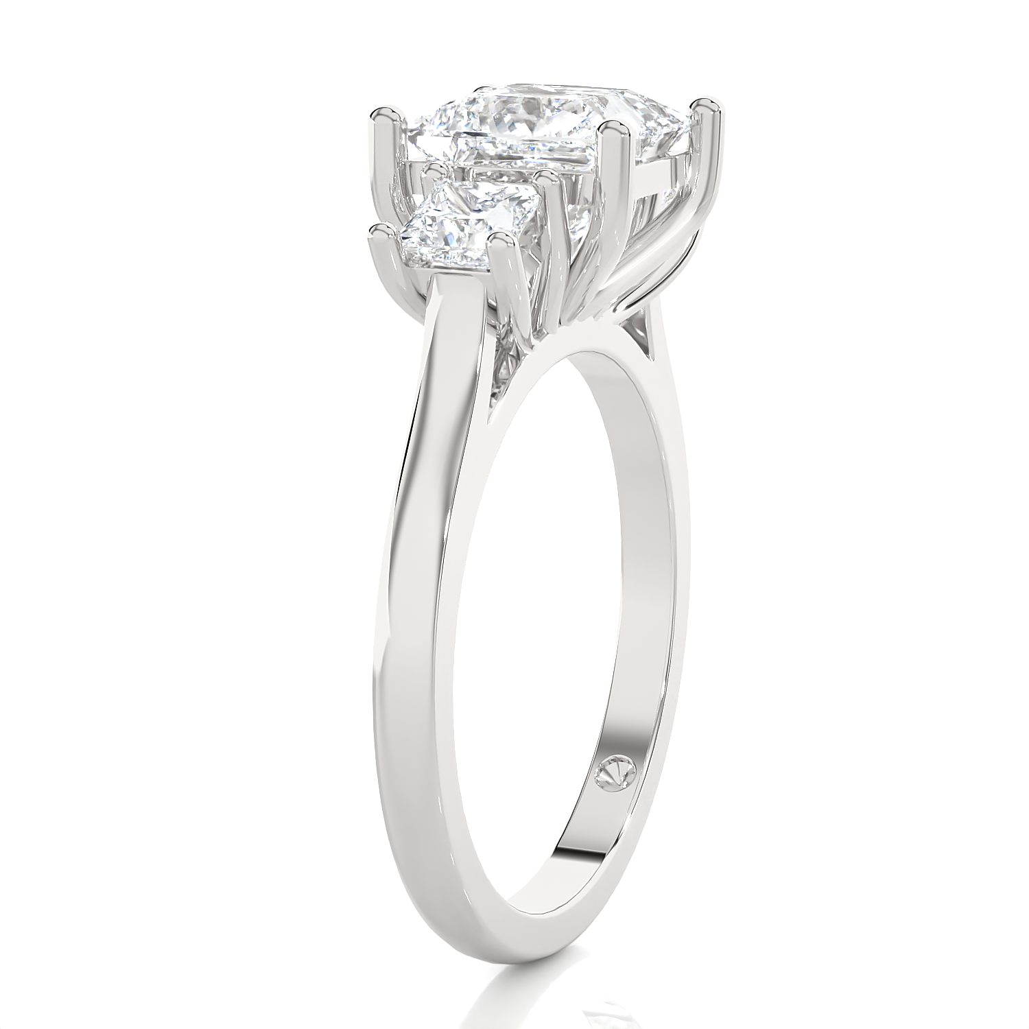 2 1/3 ctw Princess-Cut Three Stone Lab Grown Diamond Ring