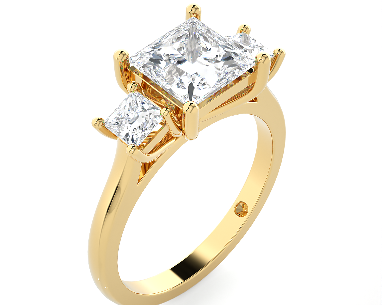 2 1/3 ctw Princess-Cut Three Stone Lab Grown Diamond Ring