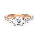3 3/8 ctw Round Three Stone Lab Grown Diamond Ring