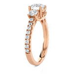 3 3/8 ctw Round Three Stone Lab Grown Diamond Ring