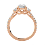 3 3/8 ctw Round Three Stone Lab Grown Diamond Ring