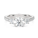 3 3/8 ctw Round Three Stone Lab Grown Diamond Ring
