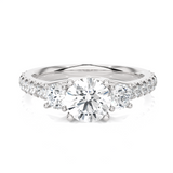 3 3/8 ctw Round Three Stone Lab Grown Diamond Ring