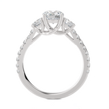3 3/8 ctw Round Three Stone Lab Grown Diamond Ring